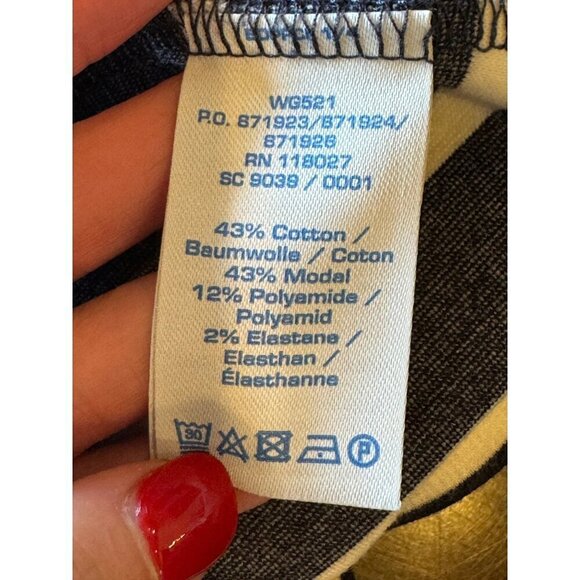 Boden Skirt Women 4 Navy Blue White Striped Pleated A Line Mini Coastal Preppy - Picture 8 of 9